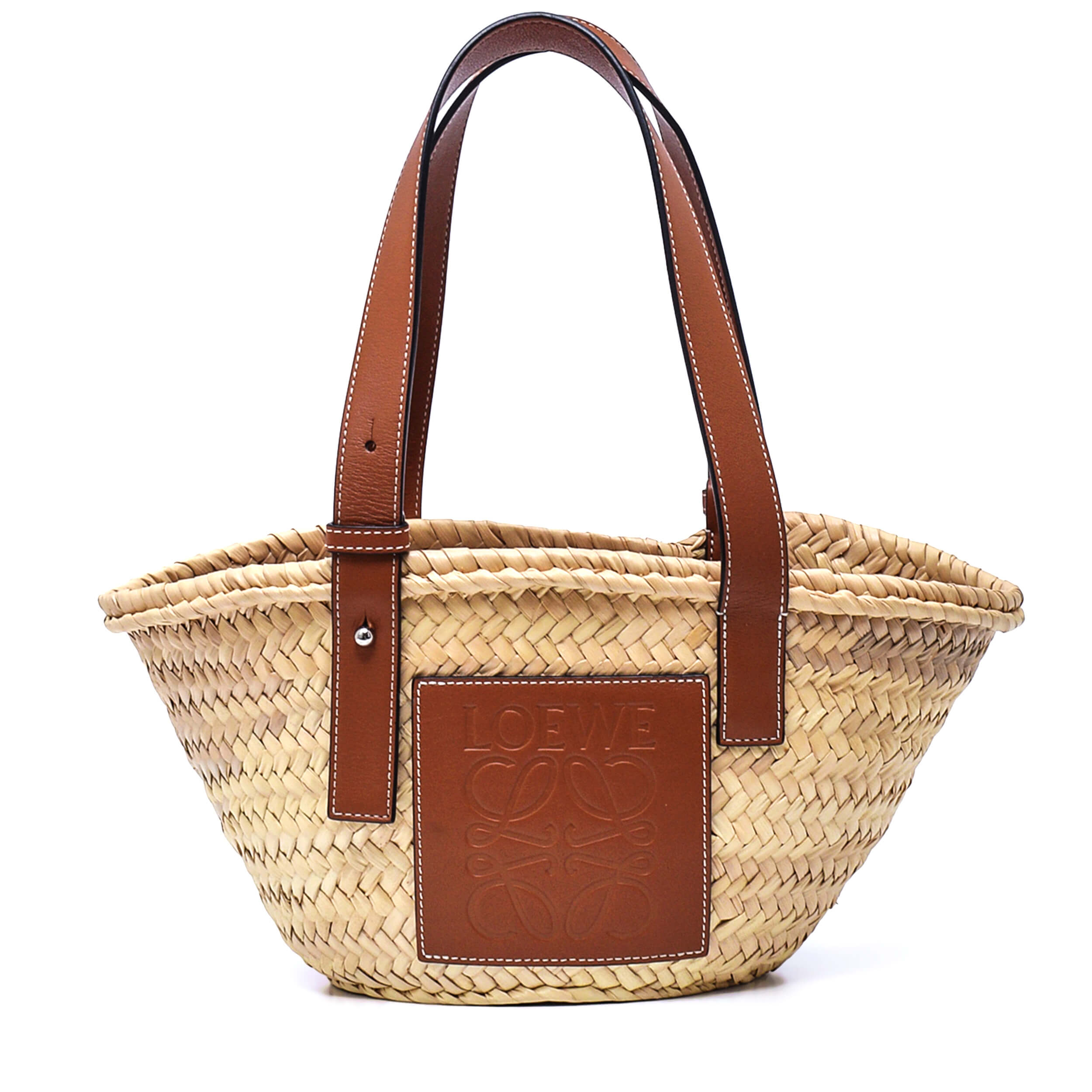 Loewe - Raffia Small Basket Tote Bag